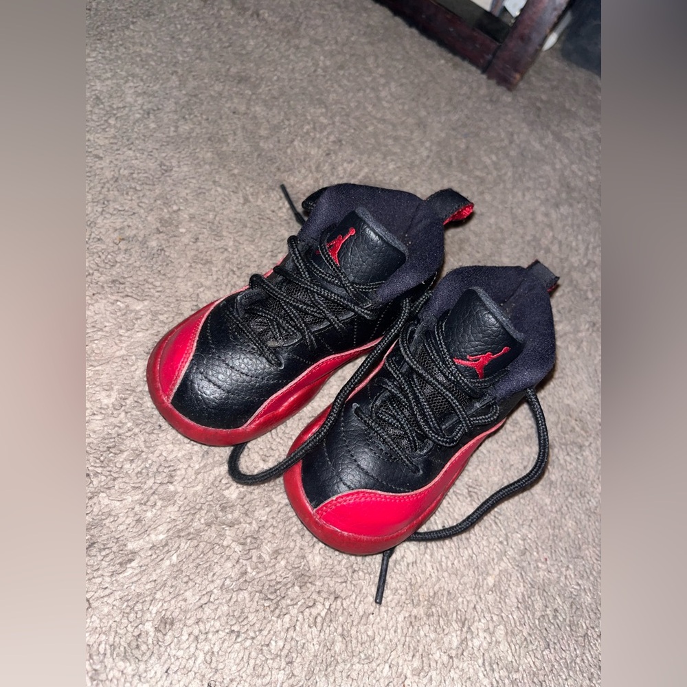 Kids Black and Red Sneakers TODDLERS SIZE 7C